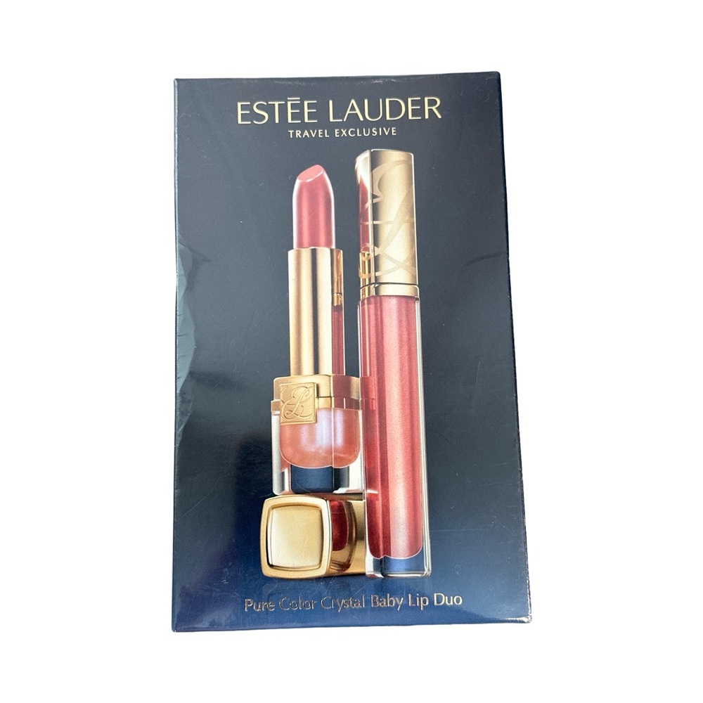 NWT Estee Lauder Pink Pure Color Baby Lip Duo Set